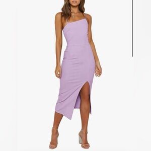 Elegant Pink Spaghetti Strap Dress